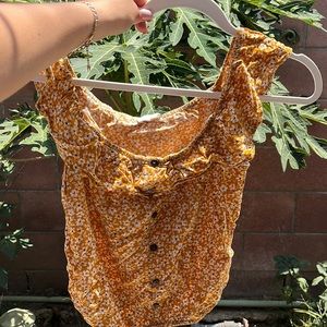 Crop top off shoulder blouse.